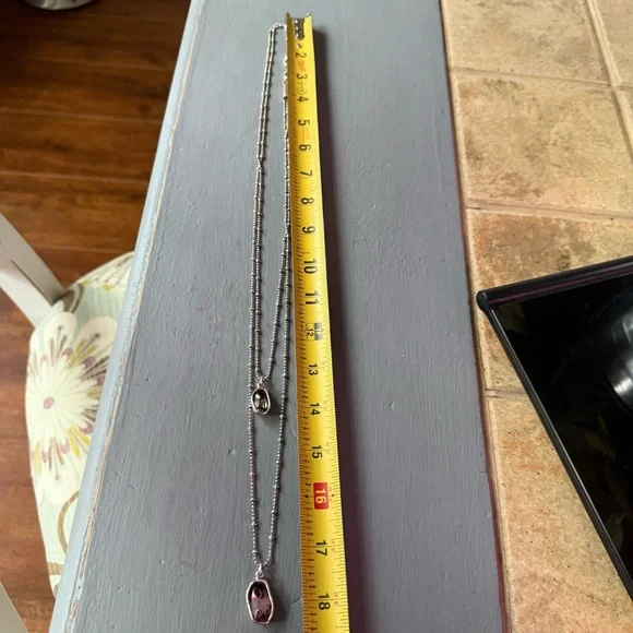 Uno de 50 Layered Double Strand Crystal Pendant Necklace - Picture 4 of 8